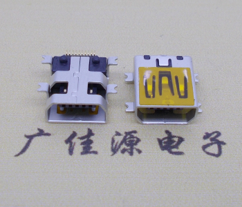 甘肃迷你USB插座,MiNiUSB母座,10P/全贴片带固定柱母头