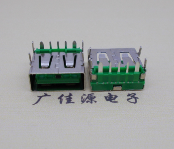甘肃5A大电流 快充接口 USB5p绿胶芯 常规母座