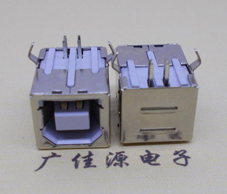 甘肃USB BF90度母座 打印机接口 卧式插板DIP白胶