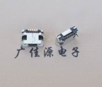 甘肃迈克小型 USB连接器 平口5p插座 有柱带焊盘