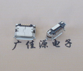 甘肃Micro USB 5pin接口 固定脚距6.4插板有柱卷边