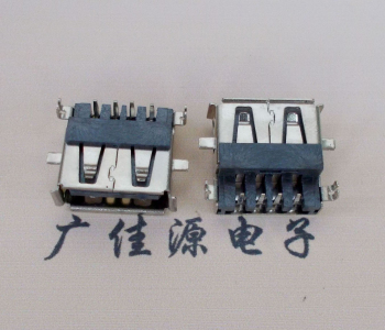 甘肃AF USB母座90度 DIP沉板3.9/4.9 耐高温有卷边