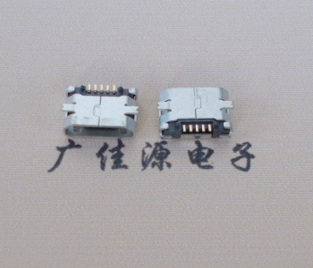 甘肃Micro USB平口全贴板 鱼叉脚5.0长带定位柱加焊盘