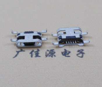 甘肃MICRO USB 5PIN接口 沉板1.6MM 四脚插板无导位
