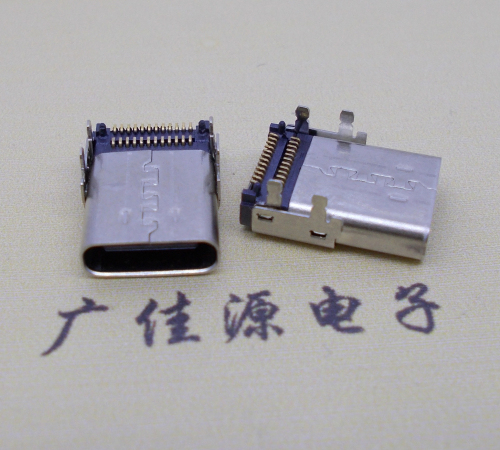 甘肃板上型Type-C24P母座双排SMT贴片连接器