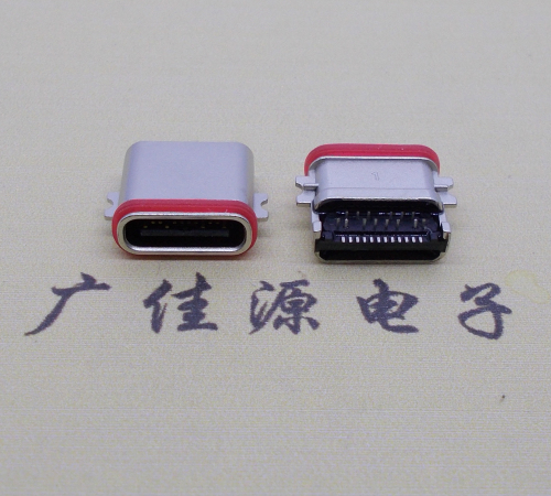 甘肃usb 3.1type-c24p母座沉板1.0mm前插后贴防水