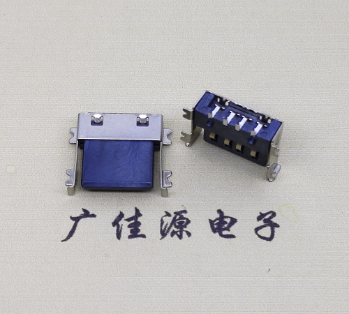 甘肃薄胶芯母座 USB2.0卧式贴板A母10.0短体尺寸