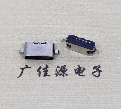 甘肃type c6p母座接口 沉板0.8mm 两脚插板引脚定义  